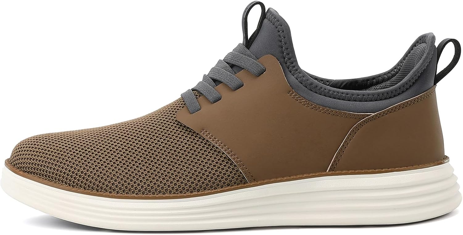 VILOCY Mens Slip On Casual Dress Shoes Hands Free Fashion Sneakers Mesh Tennis Walking Work Shoes Comfortable Breathable Lightweight Non Slip - Image 4