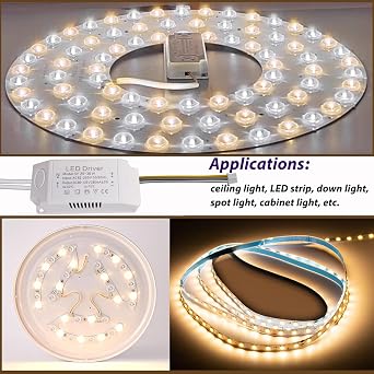 LED Driver 25-36W for Multi-Color Ceiling Strip Spot Light Module Panel, Replacement LED Power Supply Adapter Starter Transformer, Input AC85-265V Output DC80-125V