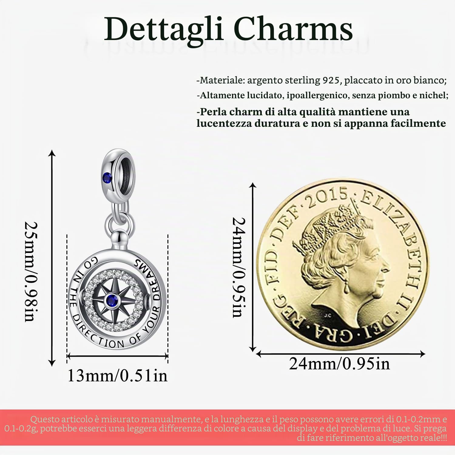 Odinstone Charm Argento 925 Bead compatibili Bracciale Gioielli Regalo