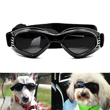 Enjoying Pet/Dog Puppy UV Goggles Sunglasses Waterproof Protection Sun Glasses for Dog - Black