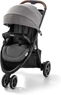 Graco Outpace LX All-Terrain 3-Wheel Stroller - Travel System Compatible, One-Hand Fold, Never-Flat Tires, Cohen