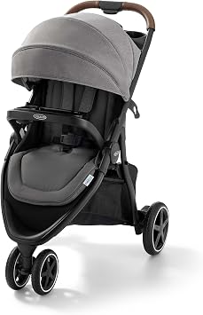 Graco Outpace LX All-Terrain 3-Wheel Stroller with Coen " Travel System - Easy One Hand Folding In-Seat Suspension for Comfortable Riding, Never Flat Rubber Tires