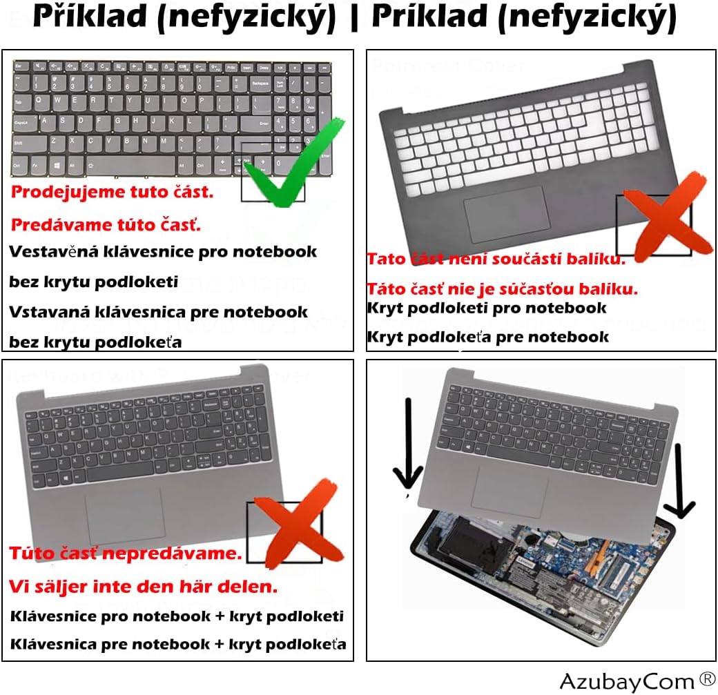 Czech Slovak Keyboard for Lenovo Ideapad 330-15ICN 330-15IGM 330-17AST 330-17ICH 330-17IKB 330E-15AST 330E-15ICH 330E-15IKB PC5CP-CZH-SLK