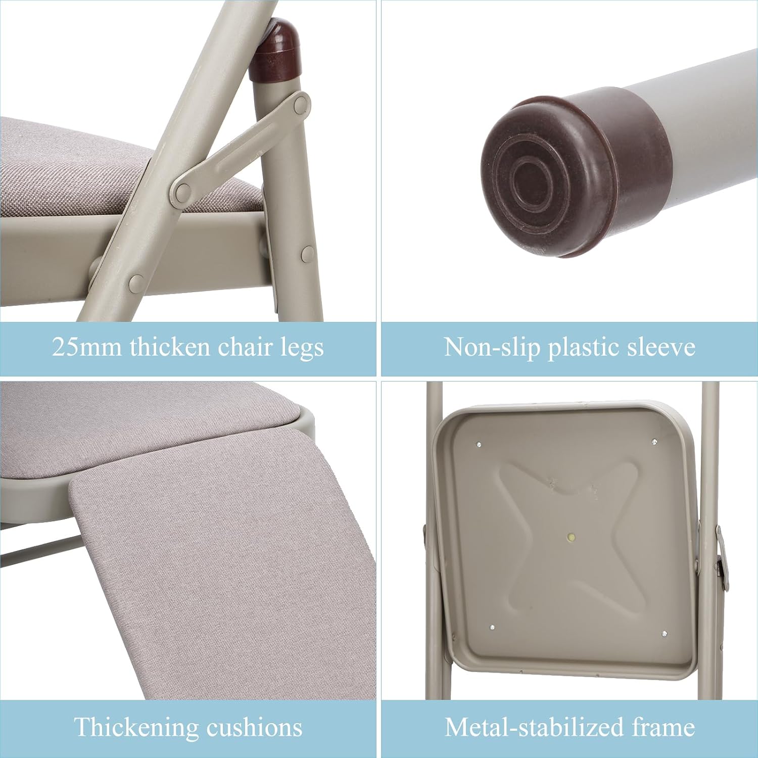 tonchean Yoga Auxiliary Chair with Lumbar Back Support Professional Thickened Foldable Balance Handstand Training Tool Abs & Core Strength Training for Seniors and Adults（Gray）