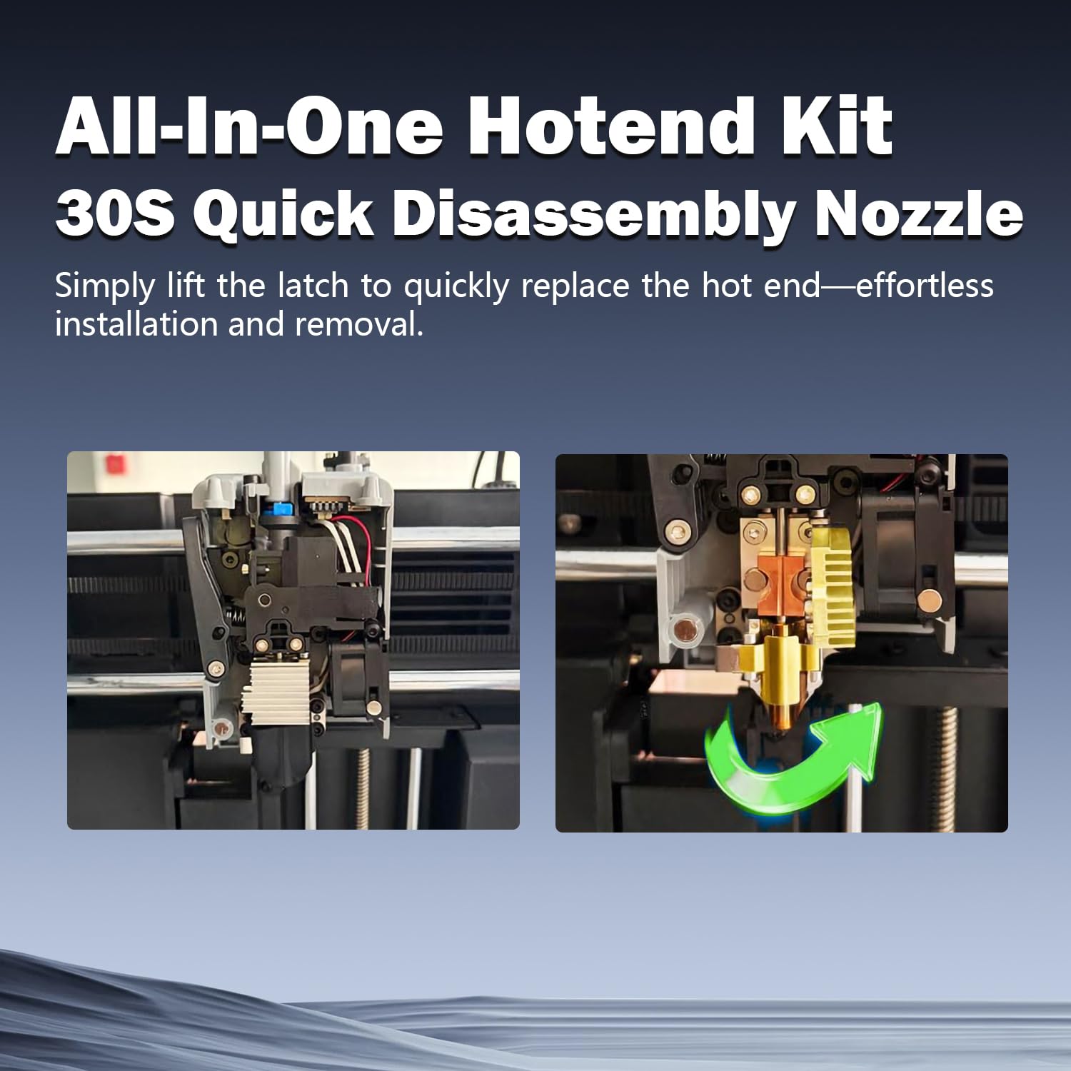 3 PK 0,4 mm Upgrade Hotend do Falshforge AD5X zestaw montażowy wytłaczarka Hotend Kit All Metal Szybko zdejmowana zintegrowana dysza, szybka głowica drukująca, zamiennik akcesoriów