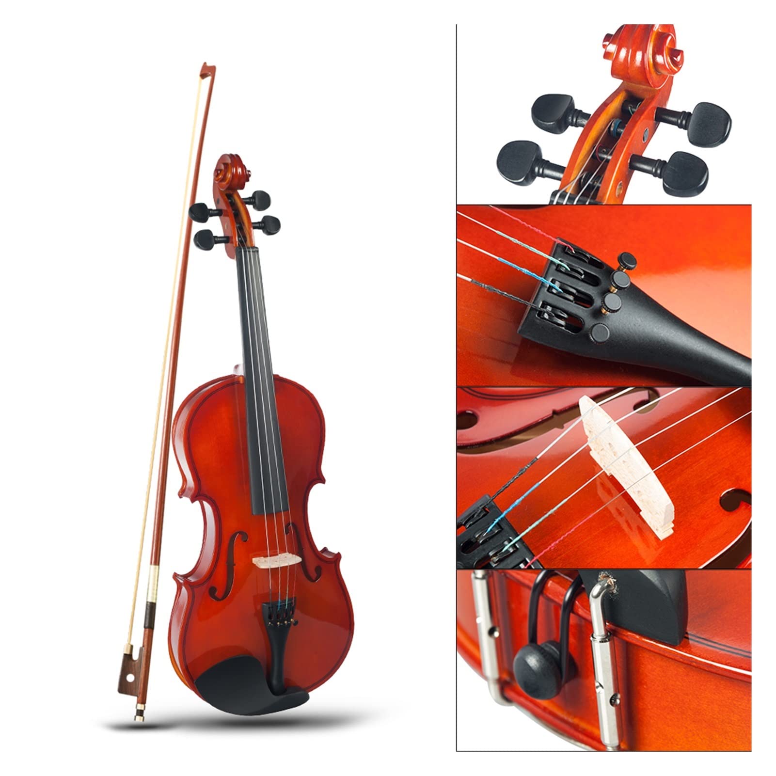 Geige Solidwood Acoustic Violine GiRr Größe 1/8 Für Anfänger Kinder 4 Streichinstrumente Violine Violine