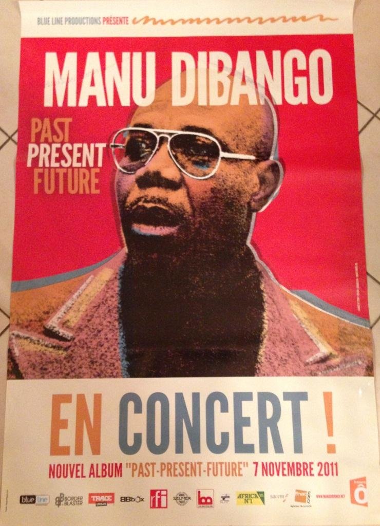 Poster Manu Dibango Past Present Future 80X120 pour Déco Bureau