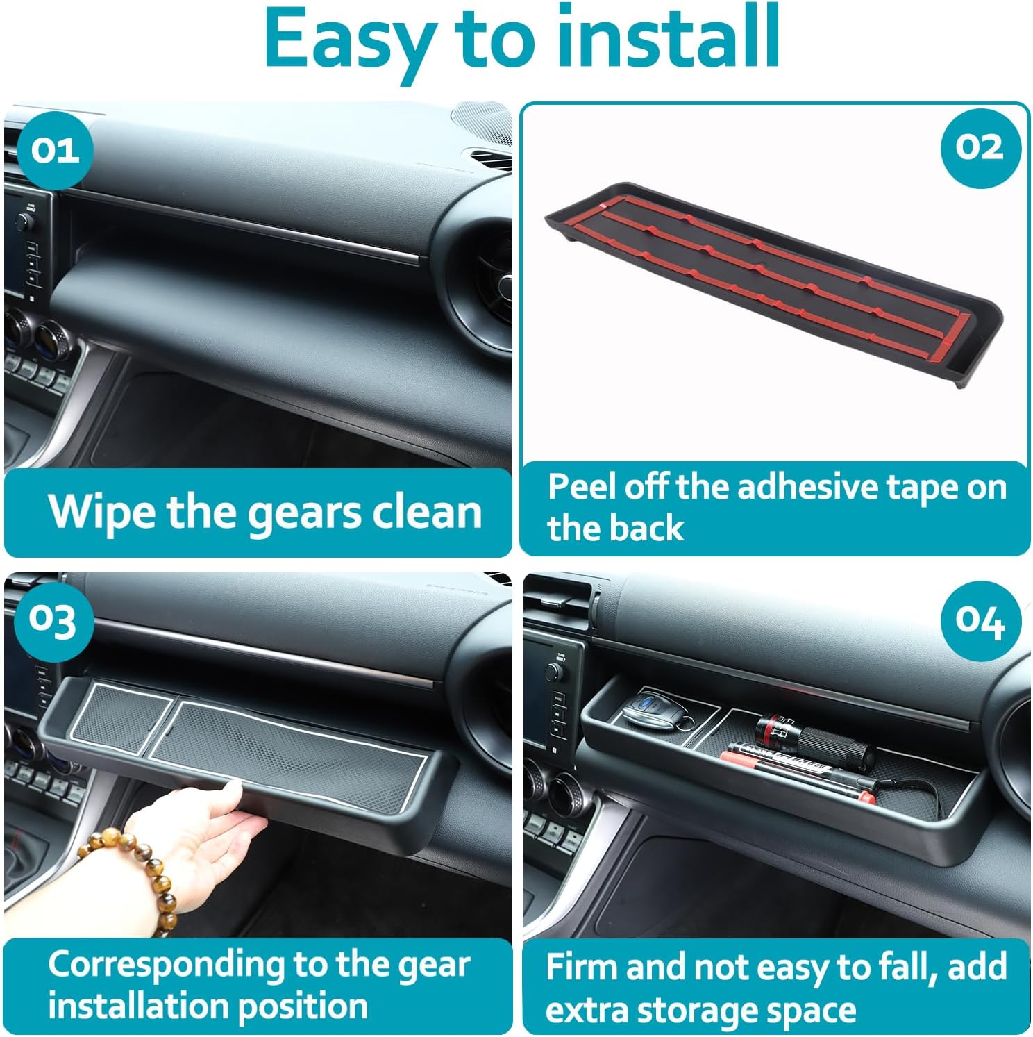 CHEAYAR Dashboard Storage Box Fit for Subaru BRZ 2022 2023 2024 & Fit forToyota GT86 2022 2023 2024, Interior Dashboard Storage Box Organizer Holder Tray, Co-pilot Dashboard storage box