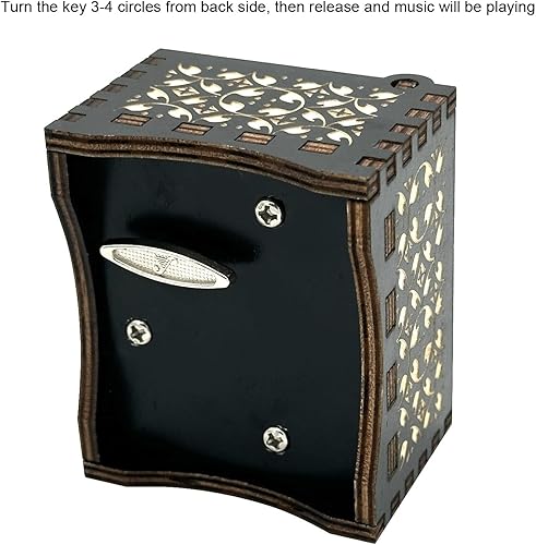 Miniatura 5 de Pursuestar DemonSlayer Merch Wind Up - Caja de música con mecanismo de madera grabada vintage, regalos musicales para fanáticos del anime, hijo,