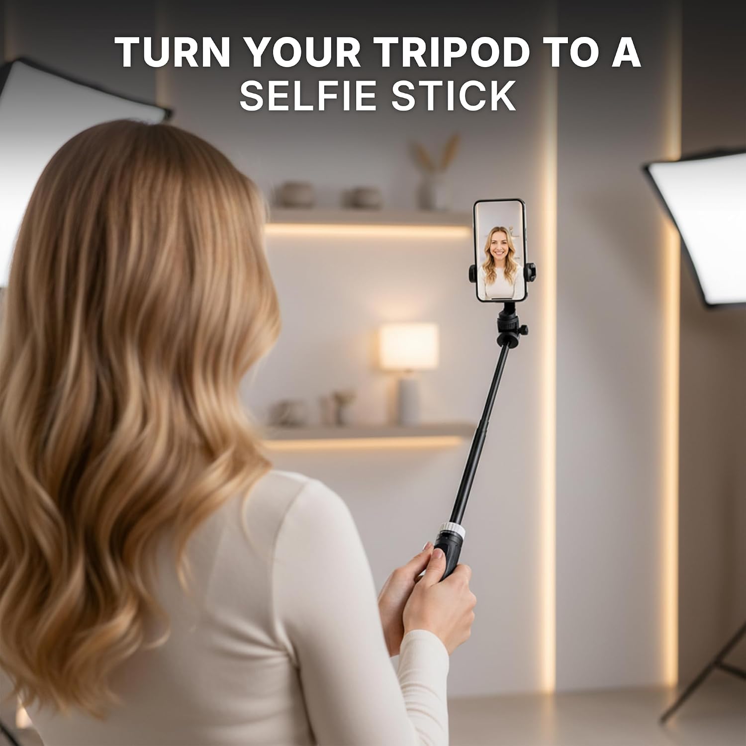 Audience 70" Phone Tripod & Selfie Stick, 3-in-1 Extendable Stand with Bluetooth Remote for iPhone & Android with Travel Bag
