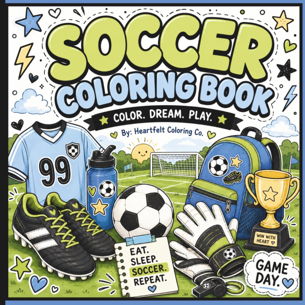 Soccer Coloring Book: Color - Dream - Play (Bold Coloring Books)