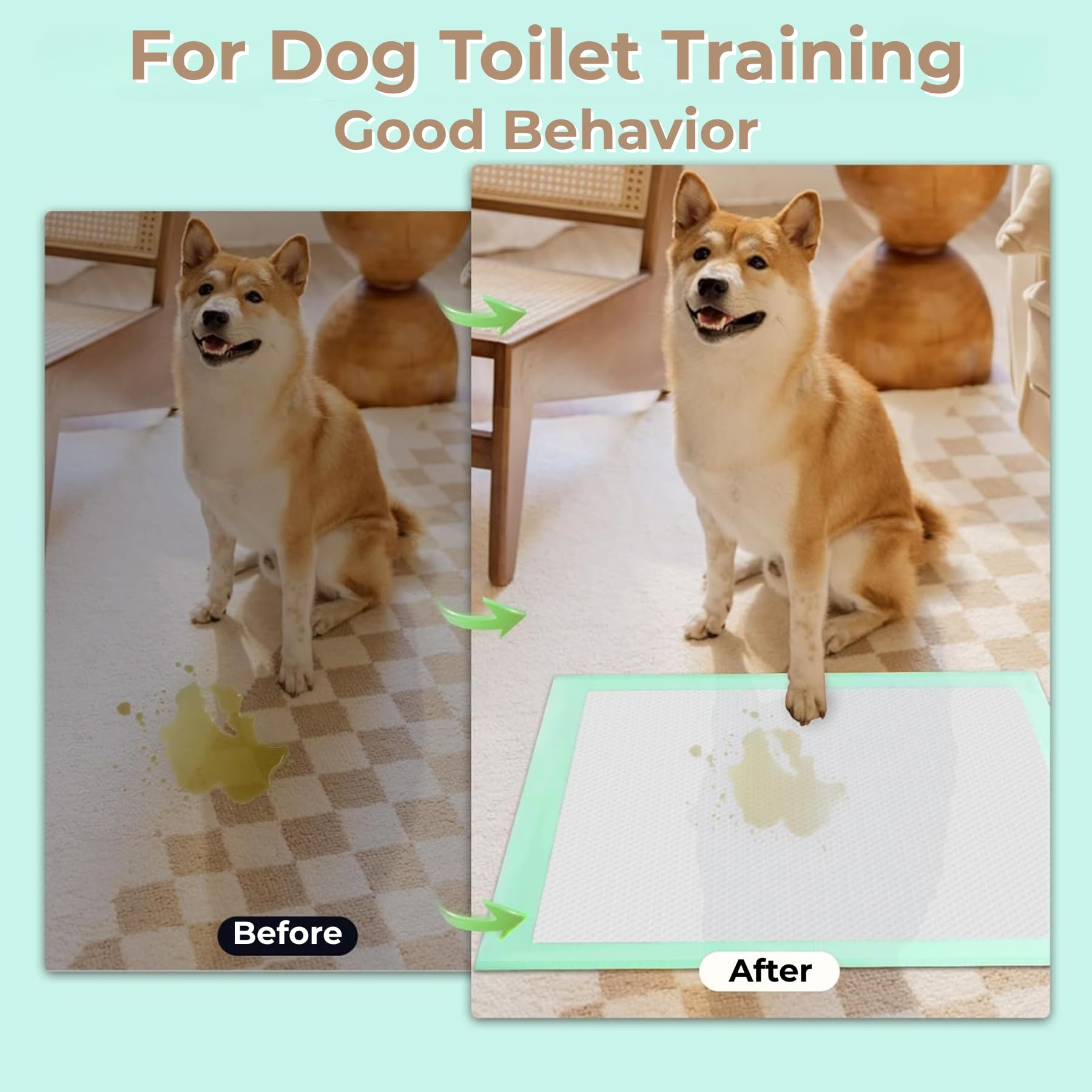 50 Stück PIPI Matten für Hunde, 60 x 90cm Welpen Unterlagen, Trainingspads mit Schnell Trocknender Oberfläche, Einmalunterlagen Auslaufsicheres 5-Lagiges Design Puppy Pads