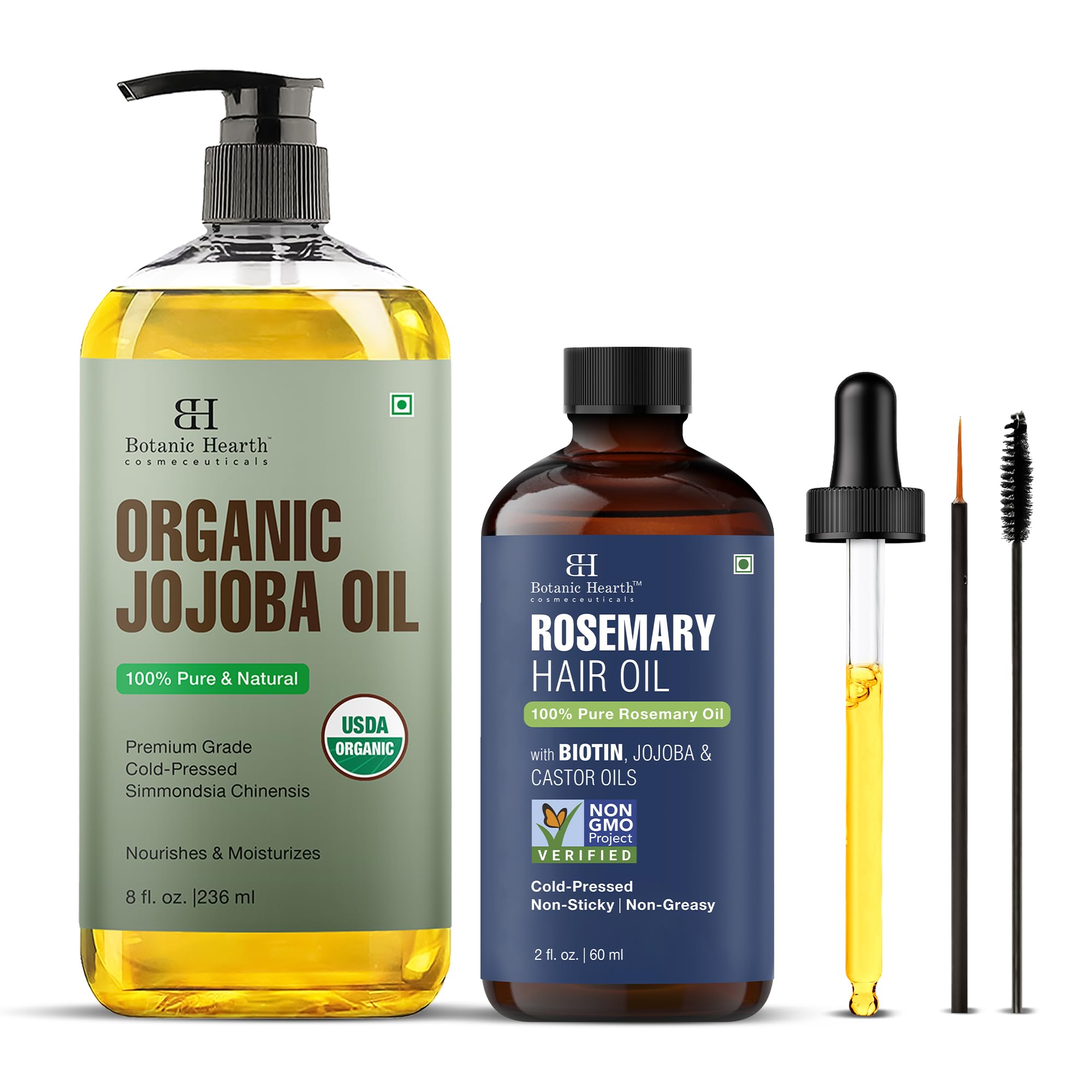 Botanic Hearth Jojoba & Rosemary Hair Oil - 8 fl oz + 2 fl oz