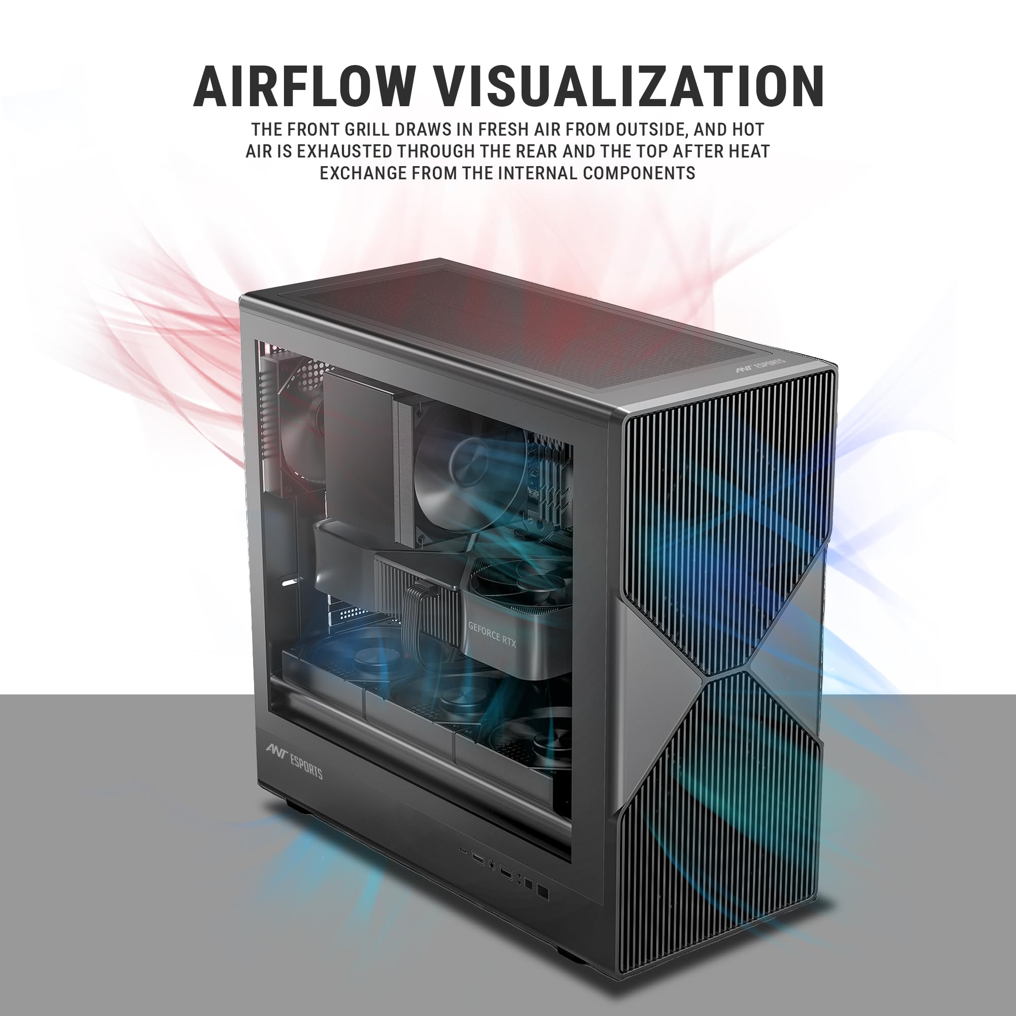 Ant Esports Titan FE Case - Black Mid-Tower PC Case -2