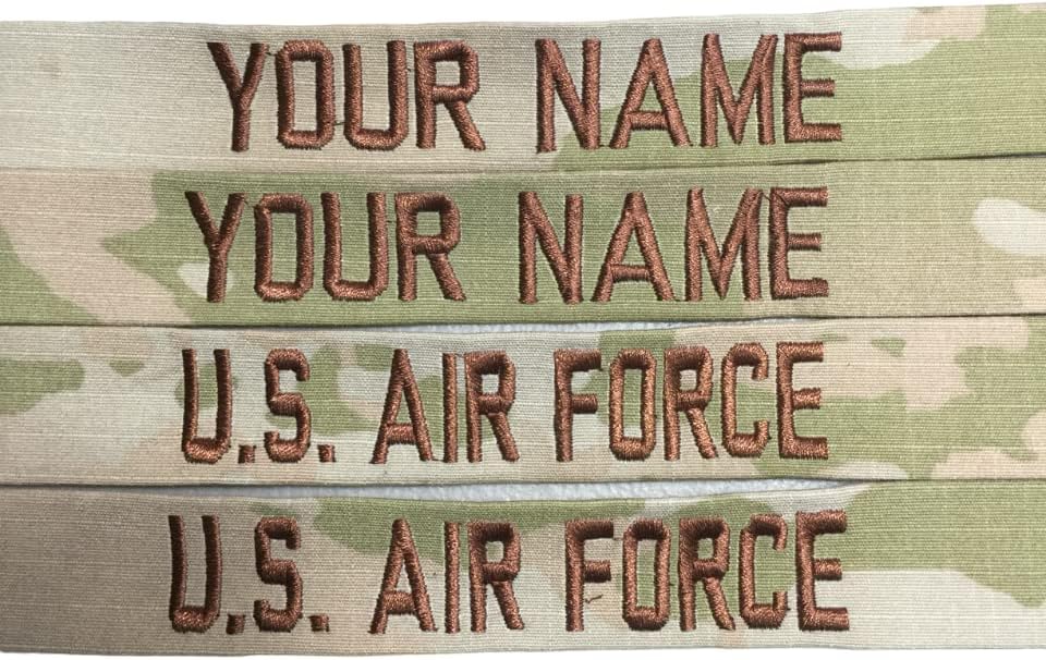 4 Pieces AF/3C 3 Color OCP Air Force Name Tape or Air Force