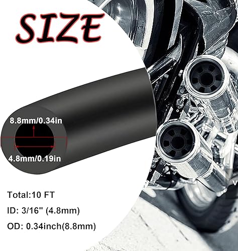 Miniatura 34 de Tnisesm Línea de manguera de combustible de 4 tamaños, 3/8 pulgadas, 5/16 pulgadas, 1/4 pulgadas, 3/16 pulgadas, manguera de tubo de combustible