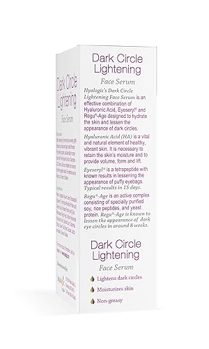 Vista 9 de Hyalogic Dark Circle - Suero aclarador facial – Trata las ojeras bajo los ojos con ácido hialurónico, eveserilo y regu-age – Calma, nutre