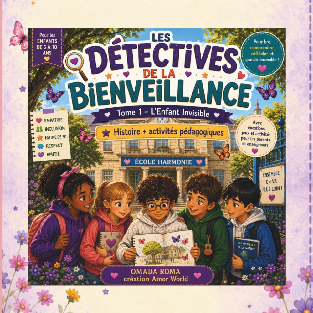 Les Détectives de la Bienveillance - Tome 1 – L'Enfant Invisible: Histoire et activités pédagogiques pour développer l'empathie, l'inclusion et la confiance en soi