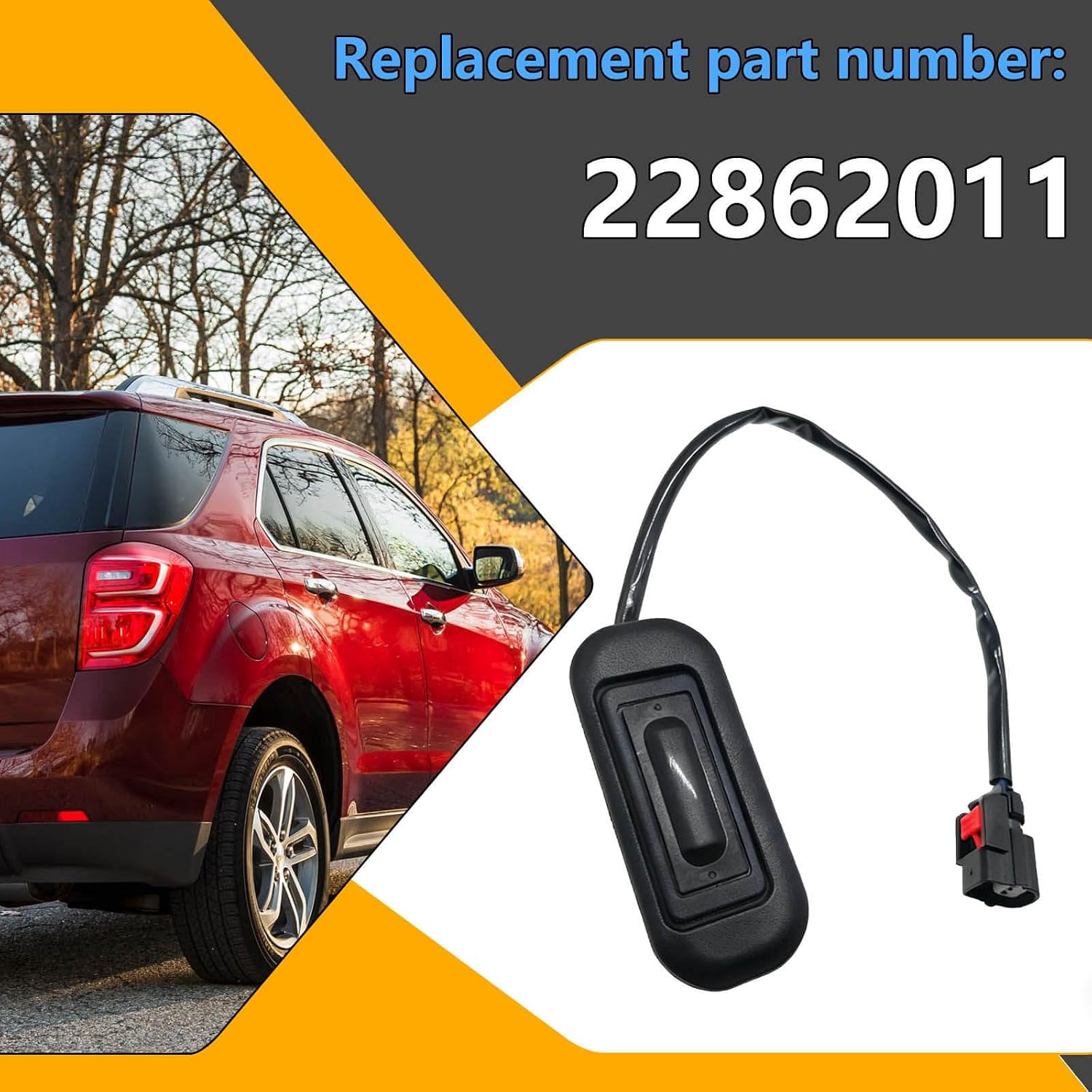 22862011 Trunk Hatch Release Switch Compatible with 2010-2017 Chevy Equinox & GMC Terrain,Rear Liftgate Button Replacement,OEM Fit Plug & Play