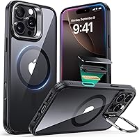 Vista 24 de ESR Funda para iPhone 13 Pro, compatible con MagSafe, protección de grado militar a prueba de golpes, soporte de anillo de cámara integrado, funda