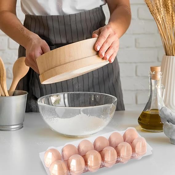 Haploon 160 Pcs Egg Cartons Cheap Bulk 12 Count Clear Empty Egg Cartons 2x6 Grids Reusable Egg Trays Plastic Egg Holder for Refrigerator Use, Chicken Farming, Family Storage, Market Display