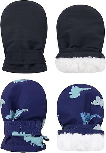 Zando Guantes de forro polar para bebé, guantes cálidos de invierno, guantes de esquí impermeables para nieve, guantes para niños y niñas