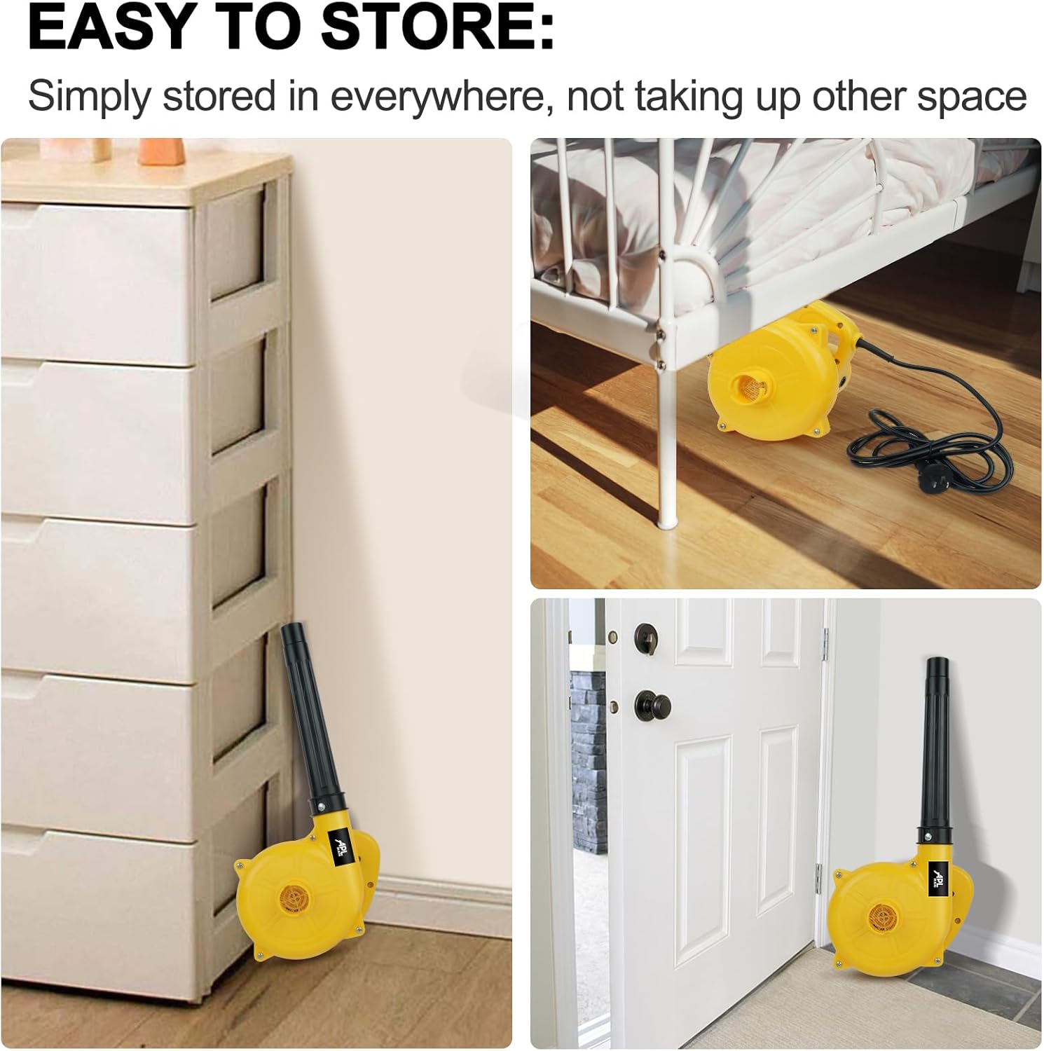 Corded Electric Leaf Blower,2 in 1 Small Handheld Lightweight Sweeper/Vacuum,110V 400W Portbale Blower for Leaf/Snow/Dust Blowing