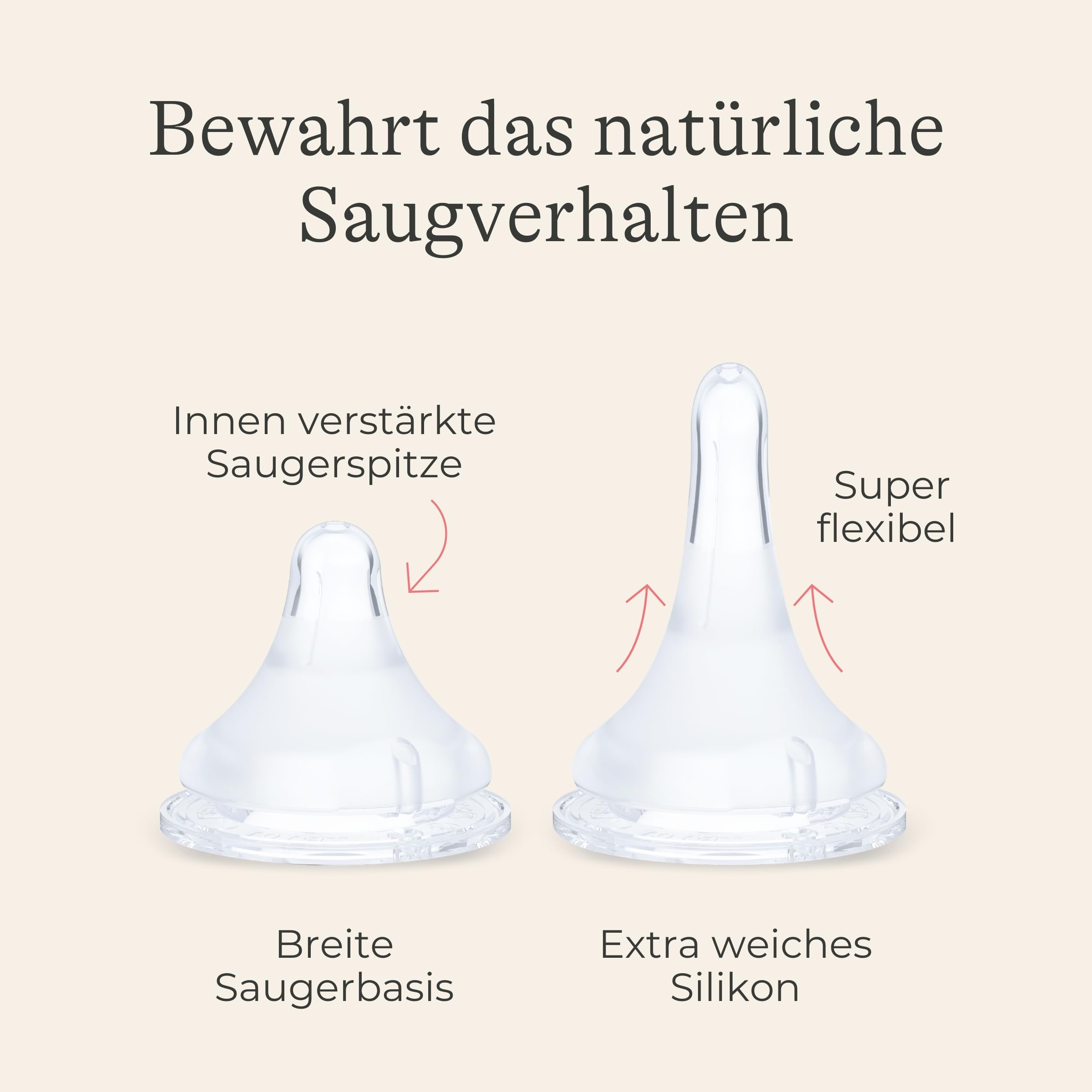 Lansinoh Babyflaschen Set mit NaturalWave Sauger L, 330 ml - 4er Pack - für Babys ab 6 Monate - Anti Kolik Ventil & BPA frei