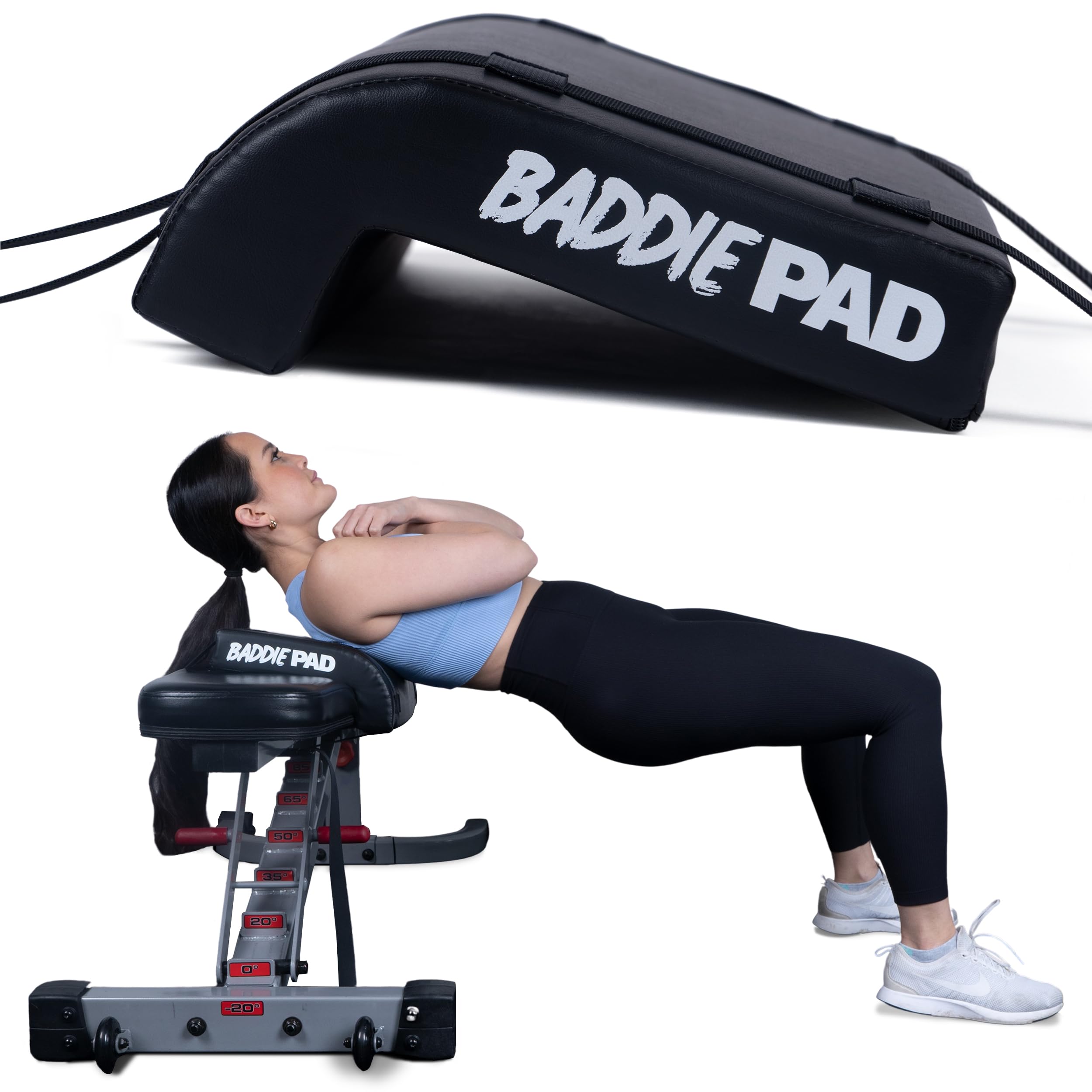Hip Thrust Bench Pad for Back Shoulder Neck Support - Gym Equipment Barbell Pad Foam Pad for Weight Lifting Hip Thrusts Bench Cushion Gym Equipment - Gym Accessories Padding - Baddie Pad