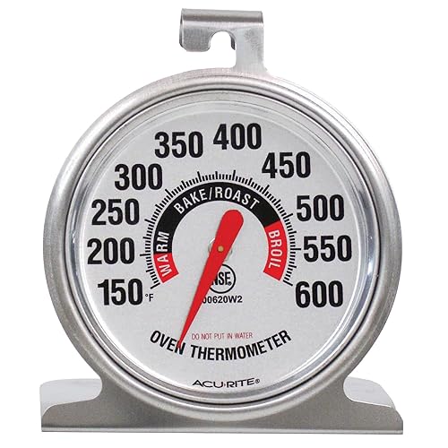 AcuRite 00620A2 Stainless Steel Oven Thermometer (150°F to 600°F)