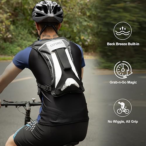 Miniatura 6 de COTATI Mochila de hidratación para correr con bolsa de agua de 2 L, mochilas ligeras para hombres y mujeres, senderismo, ciclismo, ciclismo