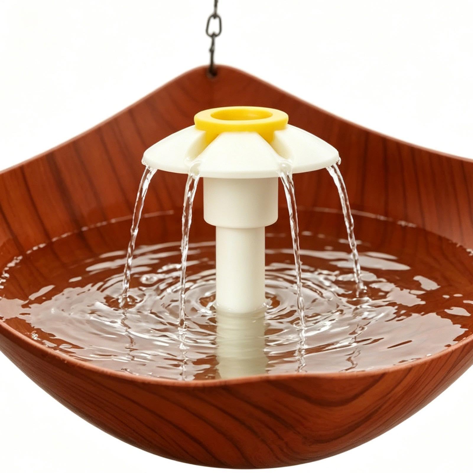 Bain d'Oiseaux pour Extérieur Mangeoire Suspendue avec Pompe Solaire | Fontaine pour Oiseaux pour Jardin, Pelouse, Parc, Arbre, Cour