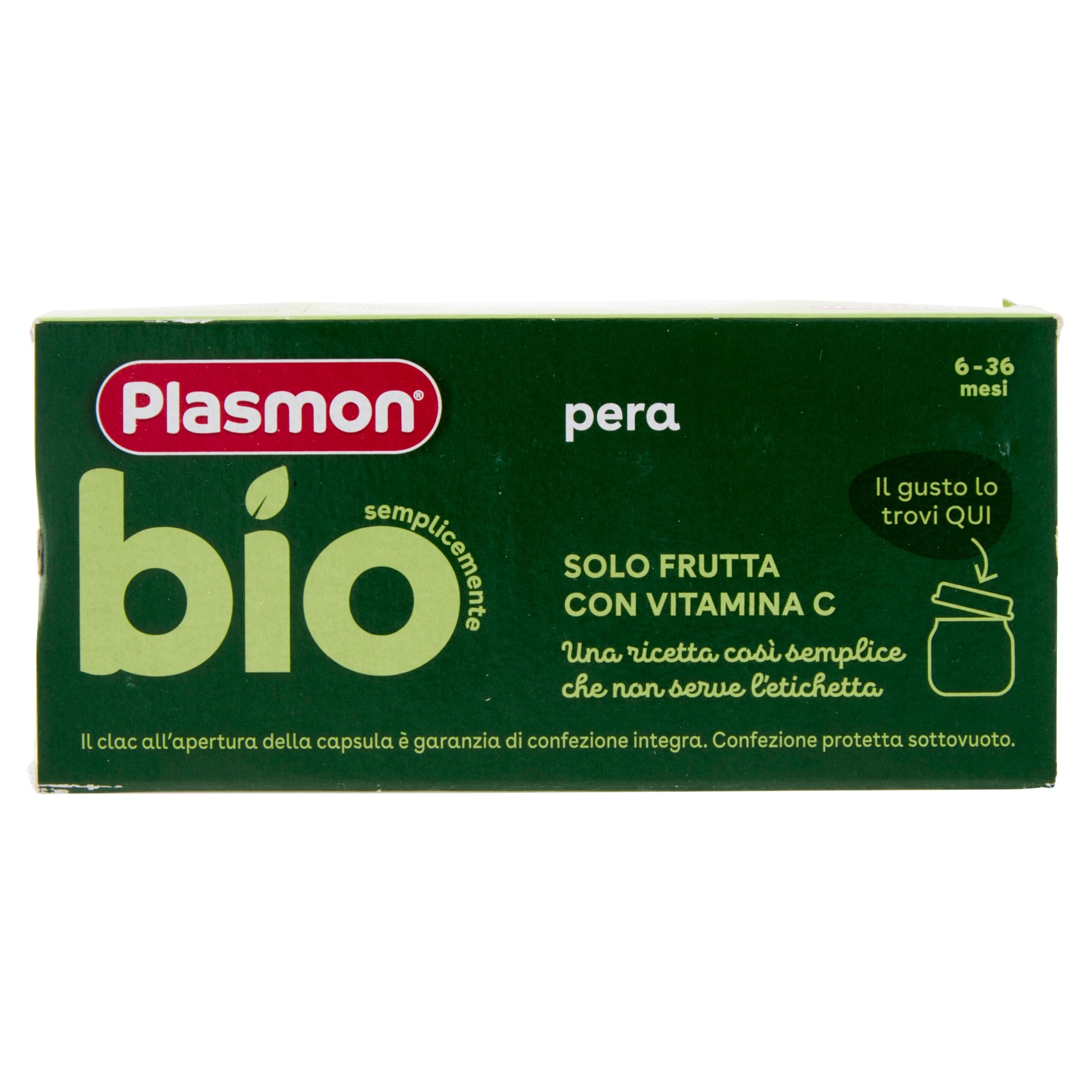 Plasmon BIO Omogeneizzato Pera 2X80g (12 Confezioni)