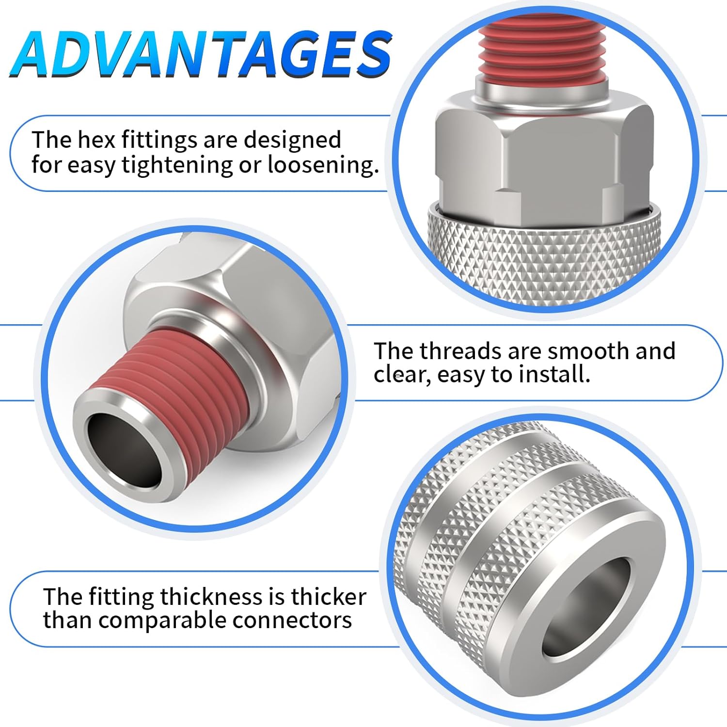 ChillWaves 1/4-Inch Male Industrial Coupler,1/4" NPT Male 4-Ball Quick Connect Air Coupler Air Hose Fittings(12-PACK)