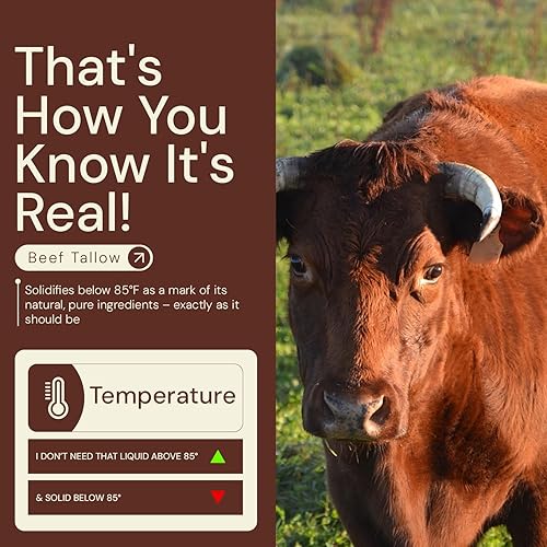 Miniatura 2 de Tallow de ternera para la piel - Sarga de res para la cara - Hidratante facial de caldo - Hidratante de ternera - Bálsamo de Tallow - Sarga de res