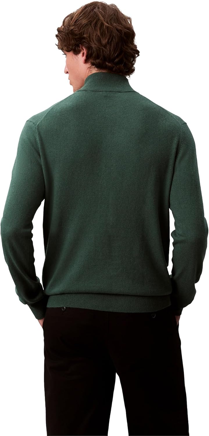 Calvin Klein Men's Wool Blend Quarter Zip Sweater