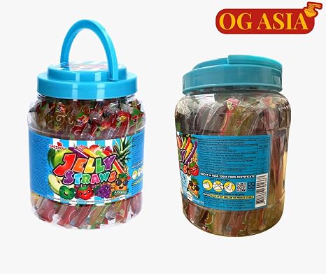 SPESHOW Jelly Straws Fruit Jelly Sticks - Colourful Mixed Storage Containers - Assorted Flavour - OG ASIA - 1.4 kg