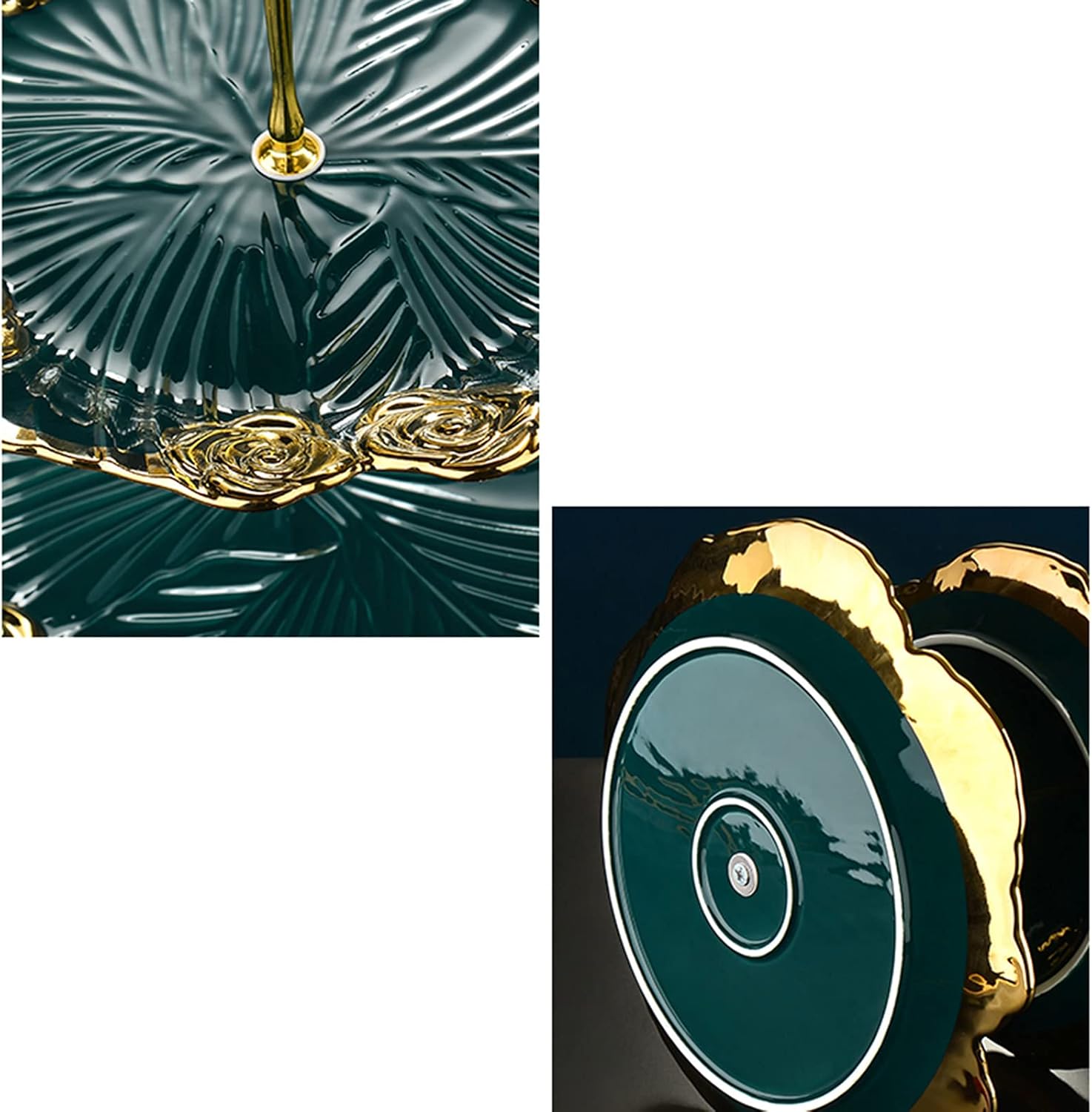 Tiered Stand Tower Elegant Cake Stands Cupcake Display Holder, Removable Appetizer Plates Serving Tray Holding Your Delicious Pastries Snack Donuts Tiered Tray Stand D