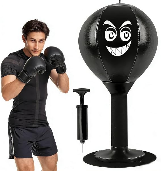 Palla da punching da tavolo, ufficio con ventosa Rage Bag sacco da boxe da scrivania attrezzo con molle per capo colleghi amici attività a casa e in ufficio per alleviare lo stress - 1