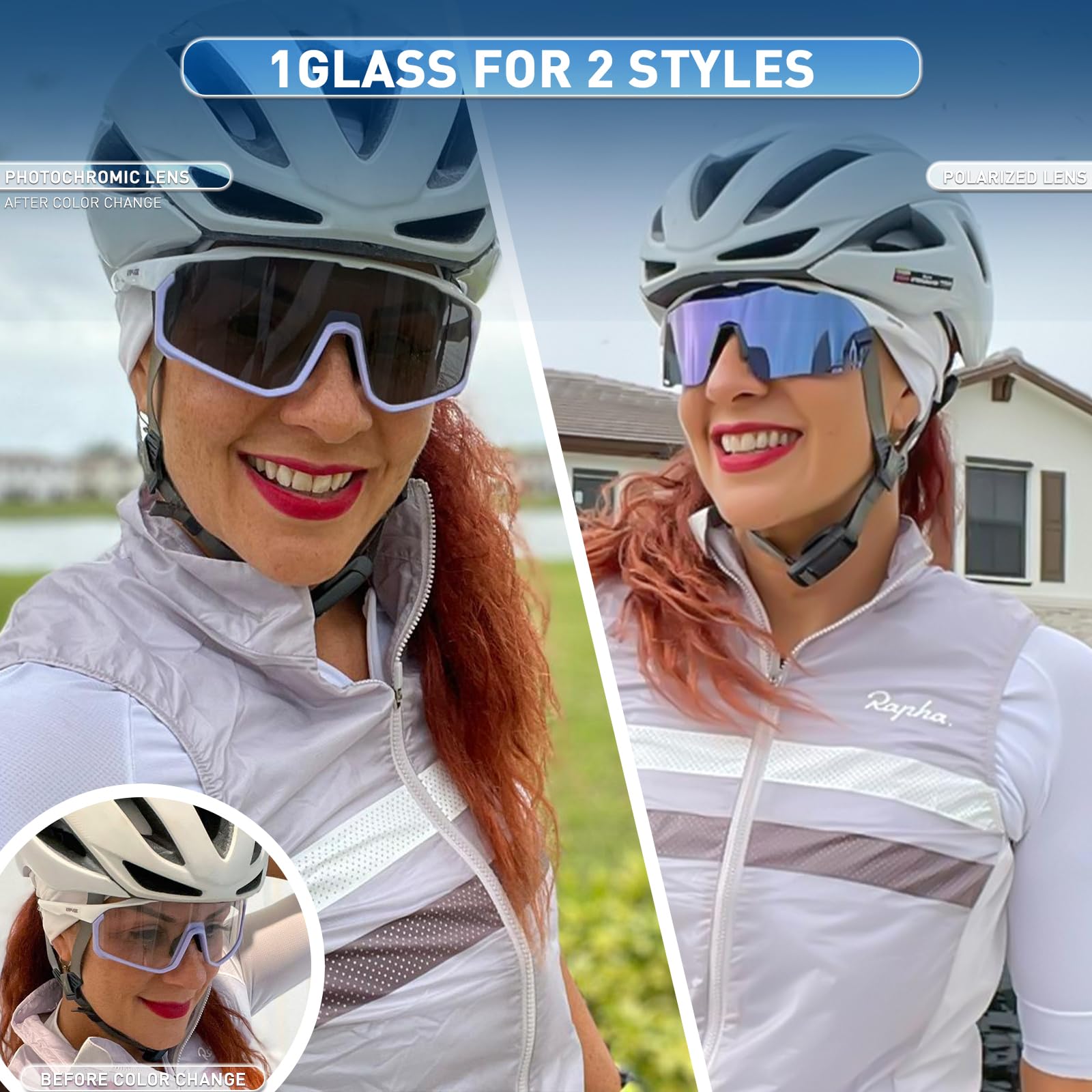 KAPVOE Sportbril Gepolariseerd UV400 KAPVOE Fotochromische Fietsbril - Gepolariseerde UV400 Sport Zonnebril Met Verwisselbare Lenzen Voor Vrouwen/Herren Fietsbril Op Sterkte KAPVOE Sportbril Gepolariseerd UV400 KAPVOE Fotochromische Fietsbril - Gepolariseerde UV400 Sport Zonnebril Met Verwisselbare Lenzen Voor Vrouwen/Herren Fietsbril Op Sterkte
