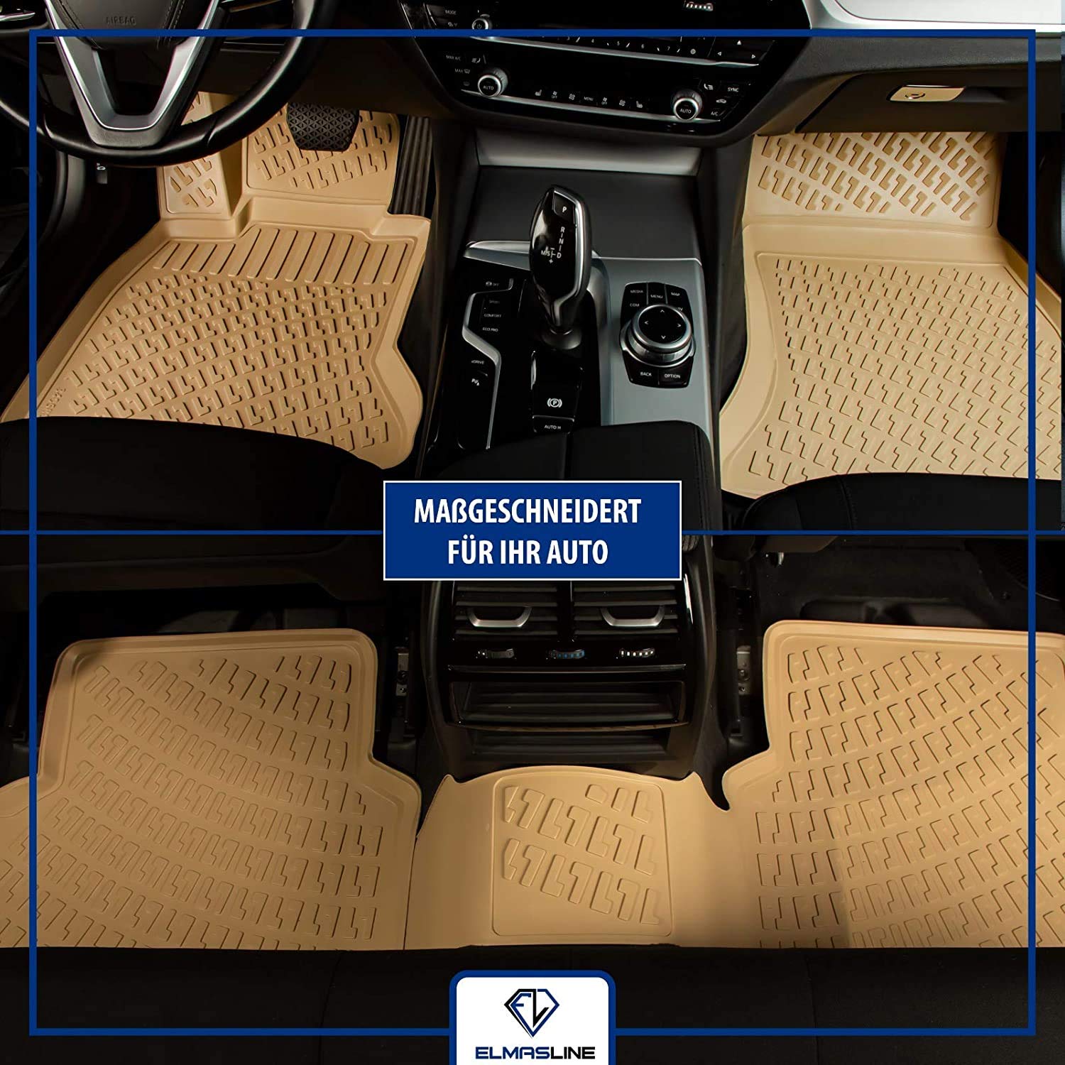 Automatten Mercedes C-Klasse Gummimatten Set Für Mercedes C-Klasse W205 (ab 2014) - Perfekt Sitzend & Rutschfest Schutzmatten Mercedes C-Klasse