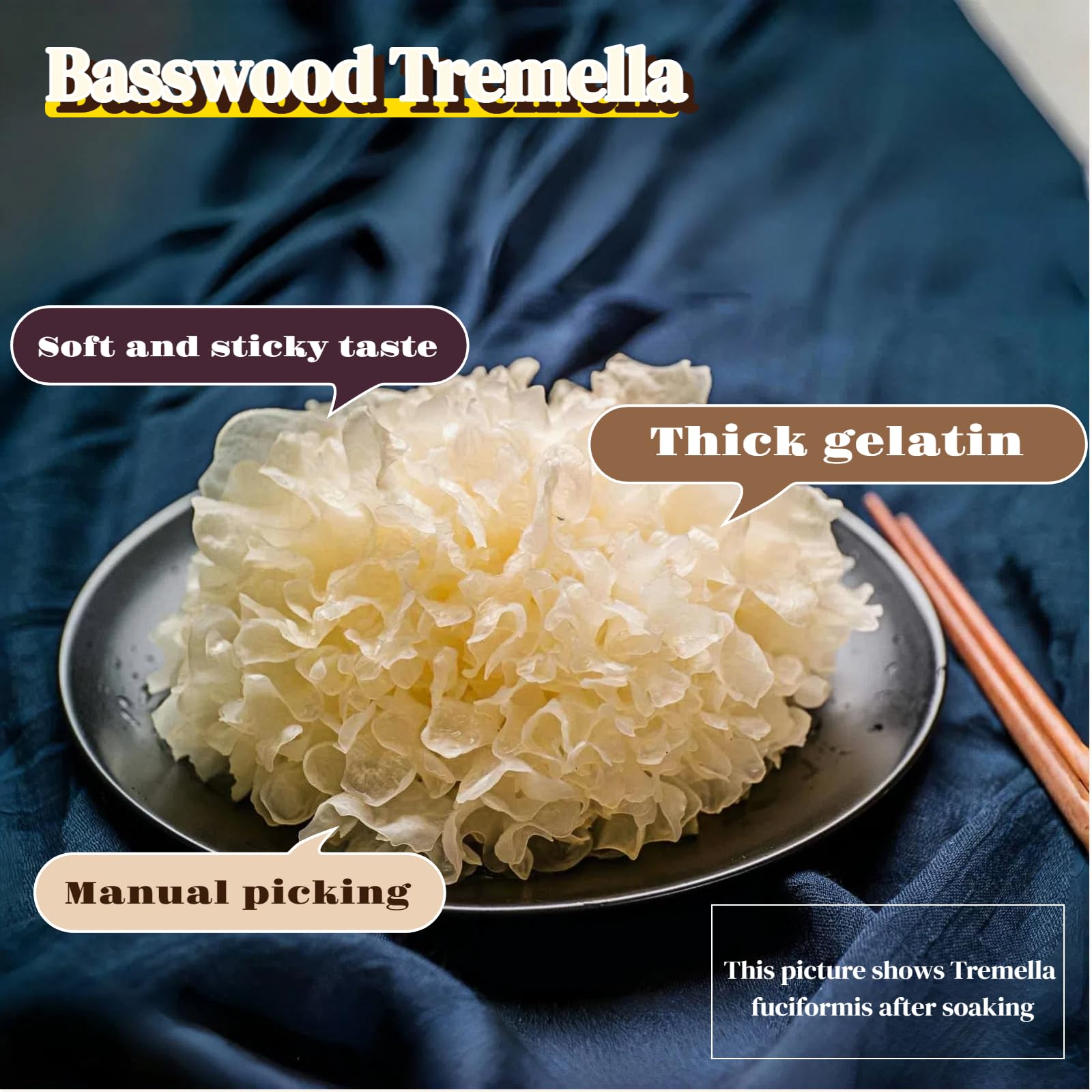 White Snow Fungus – (3.5 oz) | Sealed Jar | Easy Storage | Whole Plant, Rootless | Ideal for Desserts, Soups, and Cooking | Dried Snow Fungus |椴木小银耳，雪耳。