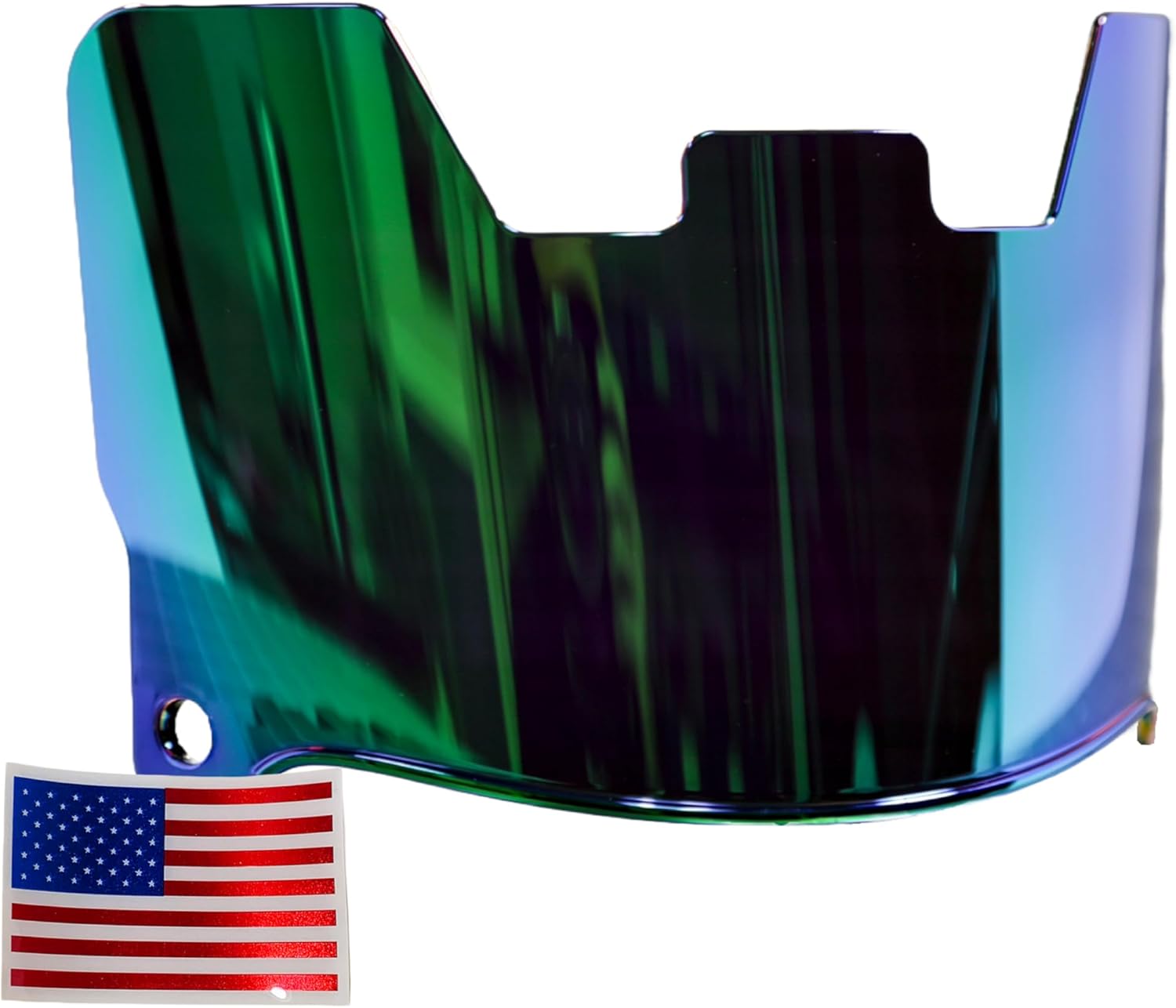 Unbranded Football Helmet Visors + US Flag Helmet Decal - Green Gridiron