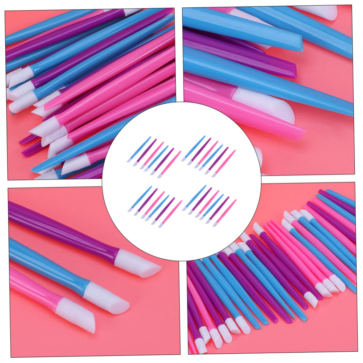 IWOWHERO Professional Nail Tools Set 36pcs Plastic Nail Art Cleaning Stick Pusher for Nail Salons