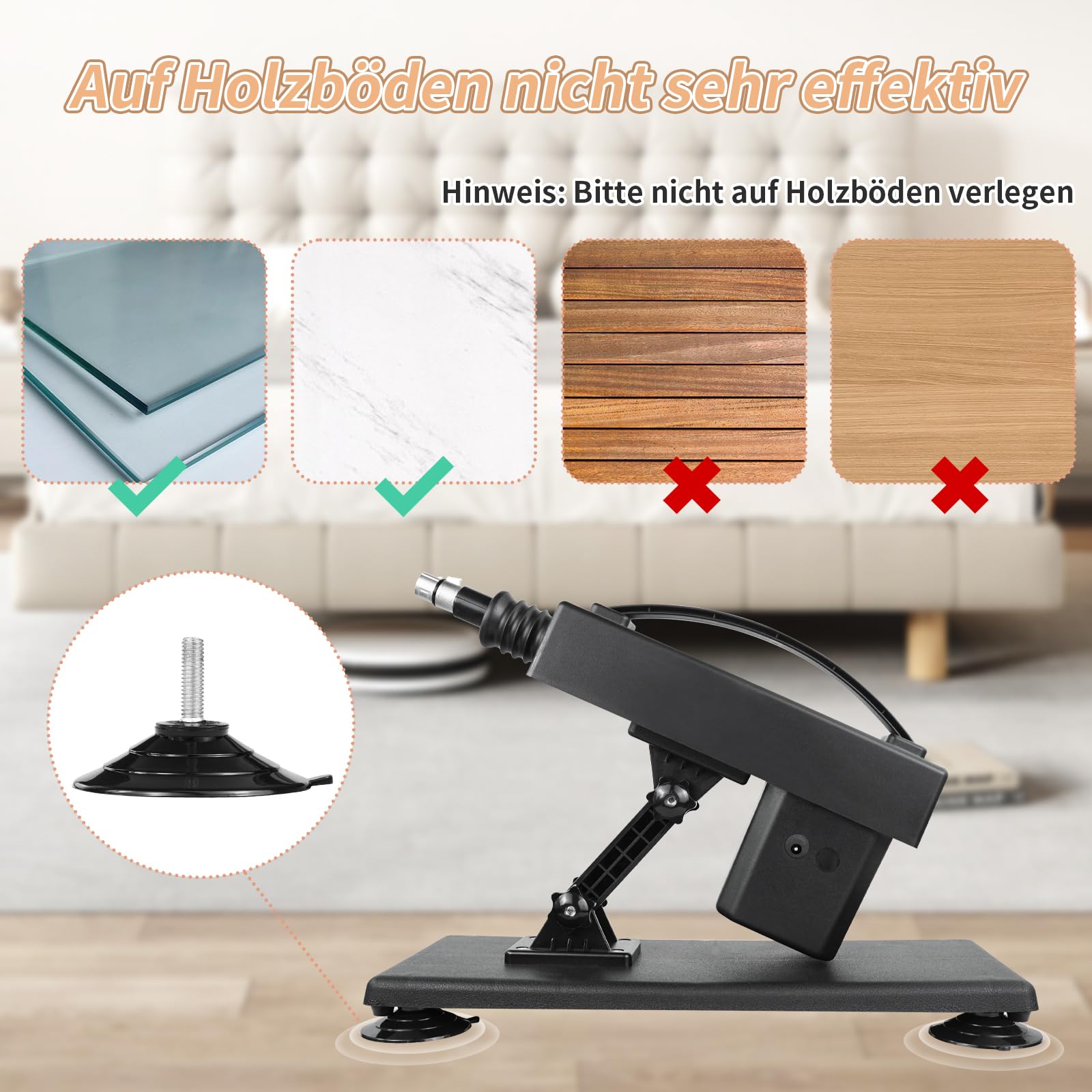 Anngeok Standard Sexmaschine Stoßfunktion Frauen Love Machines Extrem Sexspielzeug Leise Stark Teleskopisch Masturbator Maschine Fickmaschine mit Zubehör(8 Zubehörteile)