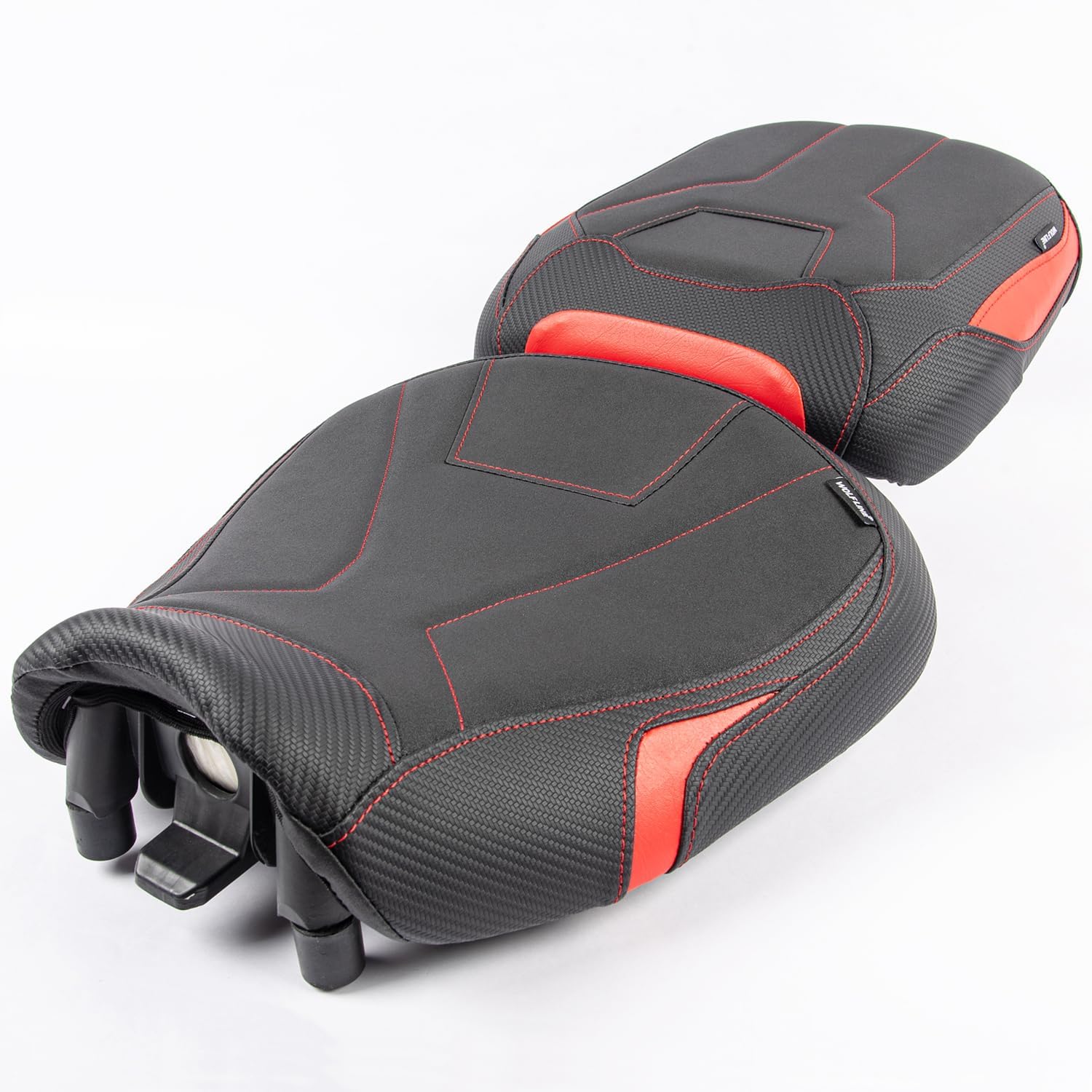 Rider & Passenger Comfort Seat Fit for Tracer 9/GT 2021-2026, Front Rear Solo Saddle Back Cushion Pillion Pad, Red