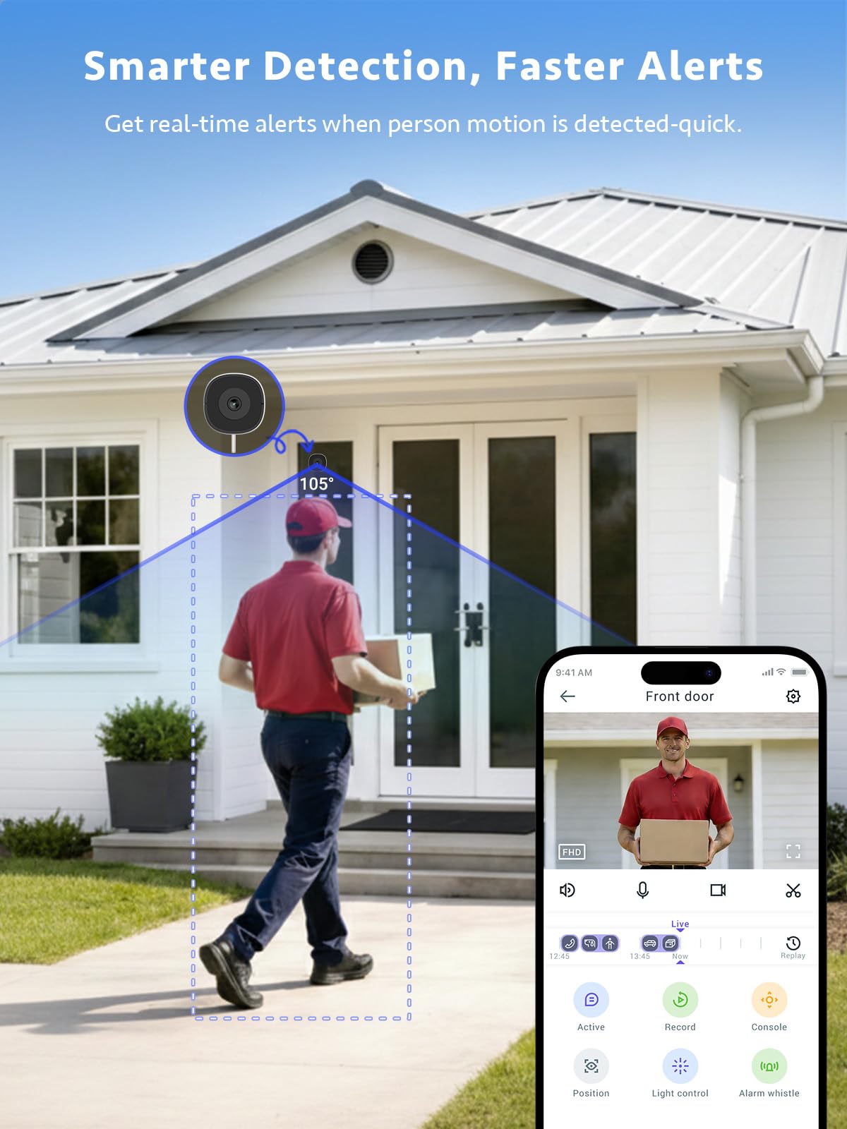 2K No Drill Window Security Camera with 18° Tilt Angle Mount, 2.4G & 5Ghz WiFi Cameras for Home Security, AI Human Detection, Color Night Vision — view 5