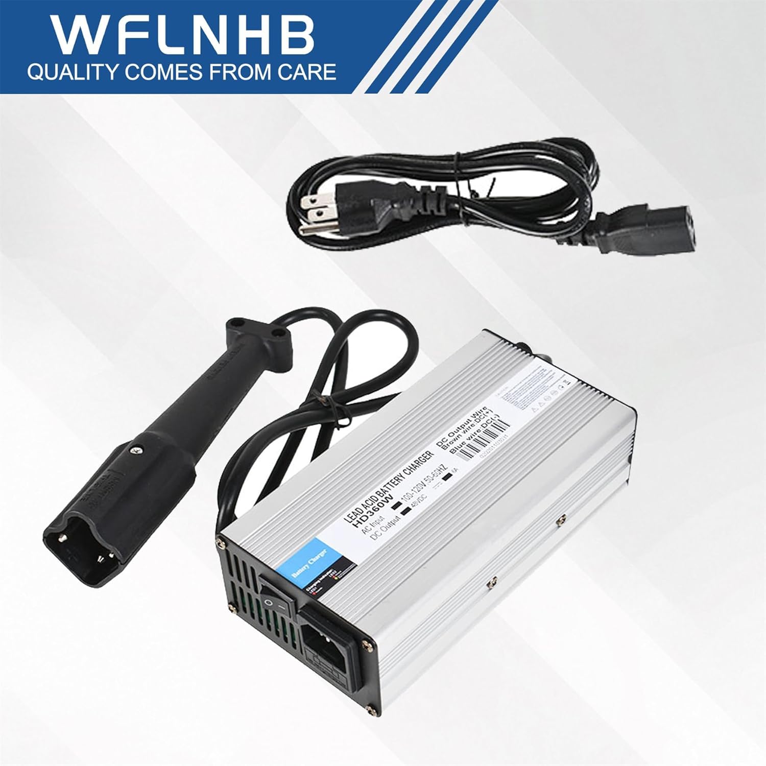 WFLNHB 3 Pin 48V Battery Charger Replacement for Yamaha Golf Cart G29 2007 Up