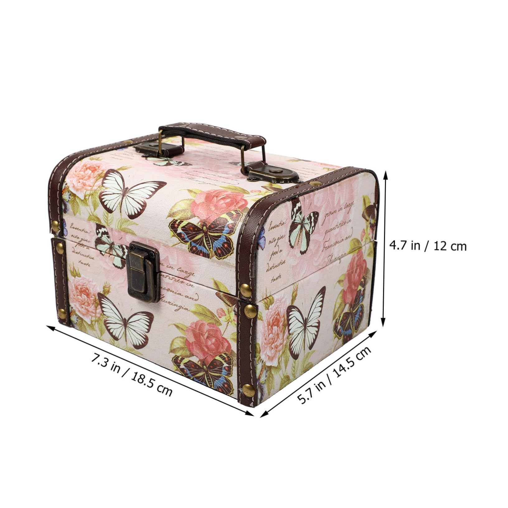 Boîte à Bijoux Vintage en Bois pour Femmes, Coffret Rangement Bijoux