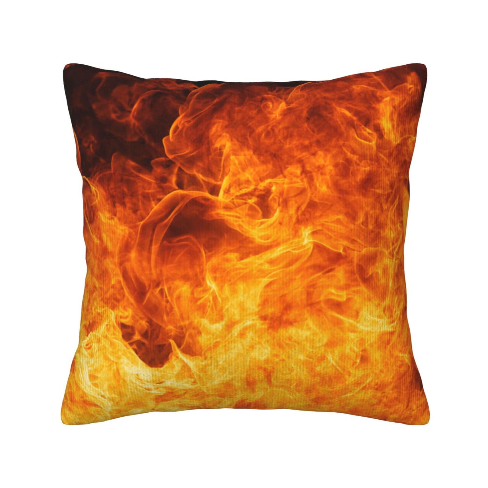 Housses de coussin velours côtelé flammes pour réchauffer l'ambiance du canapé